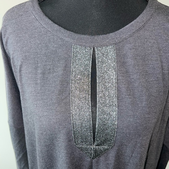J. Jill Grey Long Sleeve Tunic Top Size M - Picture 2 of 5